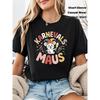 Women German Carnival Mouse T-Shirt Clown Hat Slogan Black Spring Summer Party Casual Short Sleeve Top