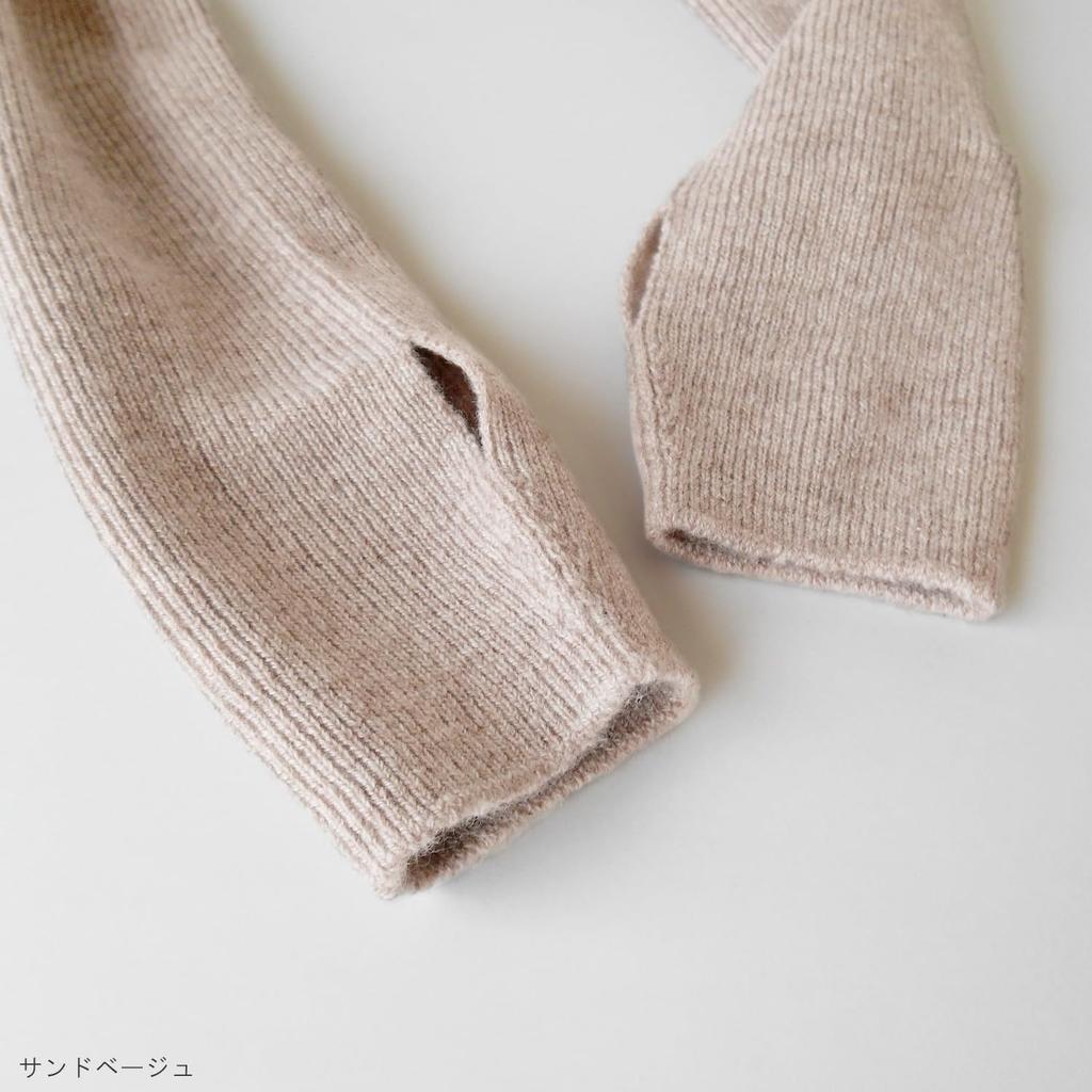 Prodigal Cashmere Long Arm Warmers for Women Sand 100% (Free Size, Beige)