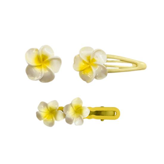 1 Pair Women Hair Clips Flower Shape Hair Barrettes Strong Grip Decorative Hair Pins Beach Vacation Daily Party Hair Accessories