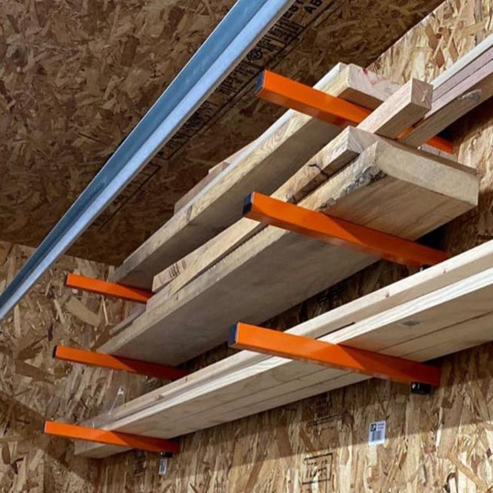 Prémiové robustní regály na dřevo Nástěnné úsporné regály na dřevěné špalky Skládací nastavitelný organizér na dřevo Garáž