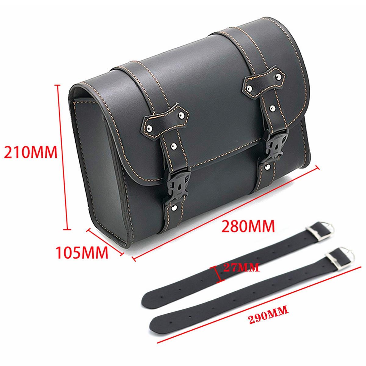 

Motorcycle Bag Saddlebags PU Leather Front Fork Tail saddle Bag Luggage For Harley Chopper Bobber Cruiser Sportster XL 883 1200