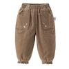 DAVE&BELLA Girls' Winter Corduroy Cotton-Padded Cuffed Pants