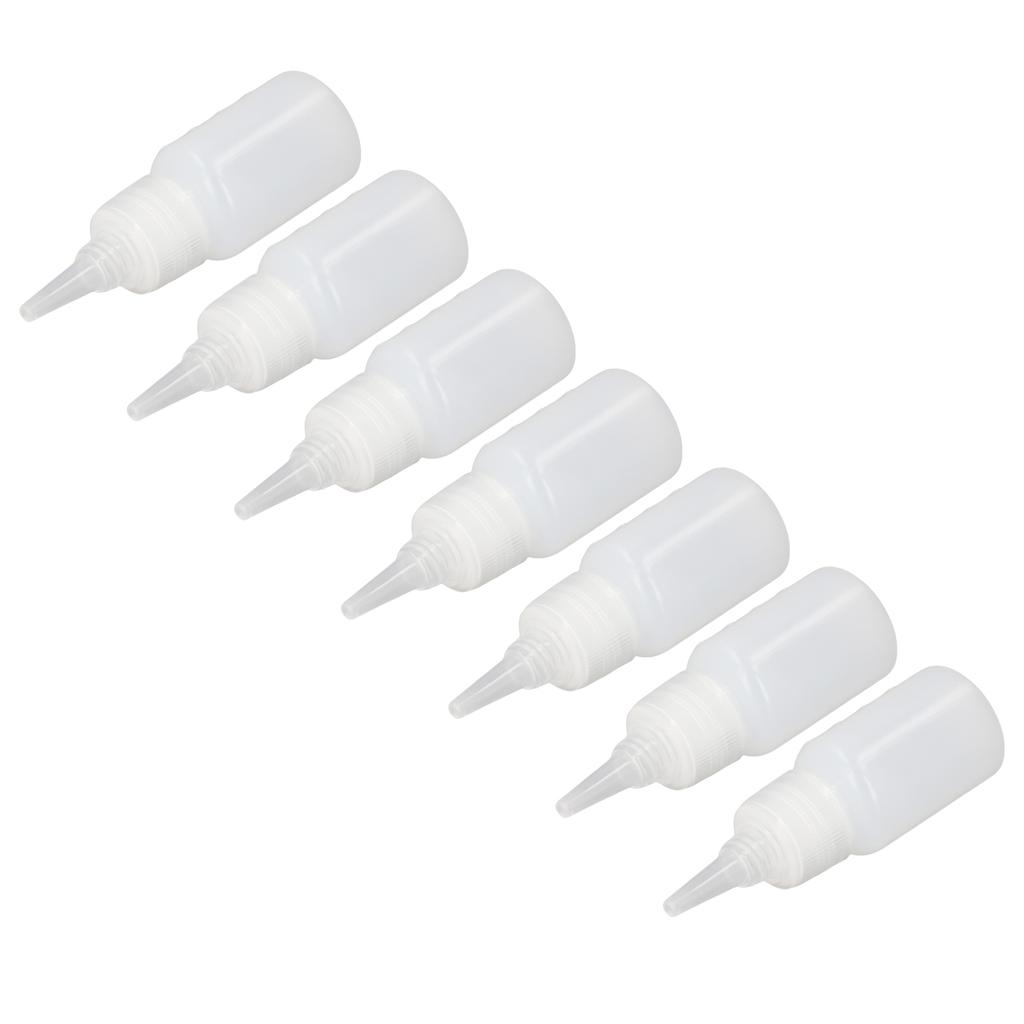 100 Stück Plastik-Quetschflaschen 20ml mit Skalen-Spitzenkappe für flüssige Gewürze, Soßen, Farbe, Öl, Kleber, Zuckerguss, Backen, Kunst, Handwerk