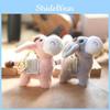 Adorable Plush Donkey Keychain Soft Pp Cotton Stuffed Animal Pink And Gray Cute Bag Charm