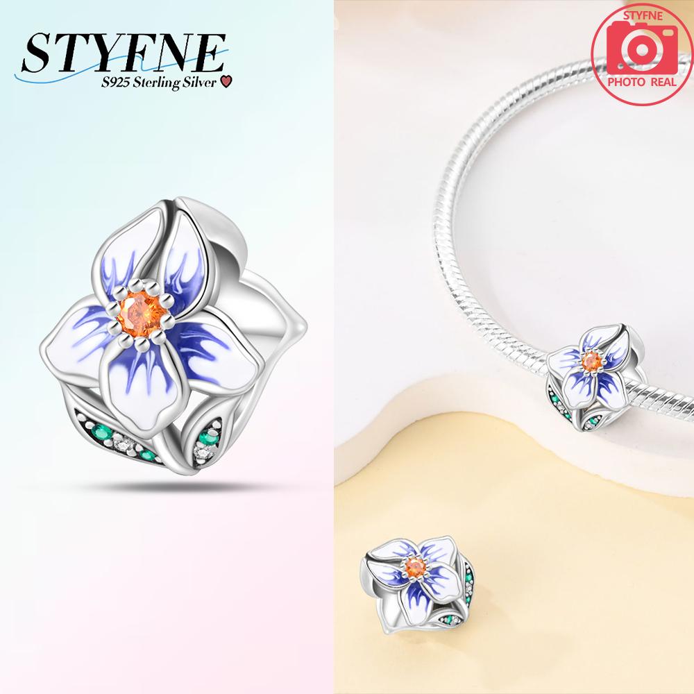 Romantic Women 925 Silver Bouquet Daisy Butterflies in Love with Flowers Charms Fit Bracelets DIY Gifts Fine Jewelry