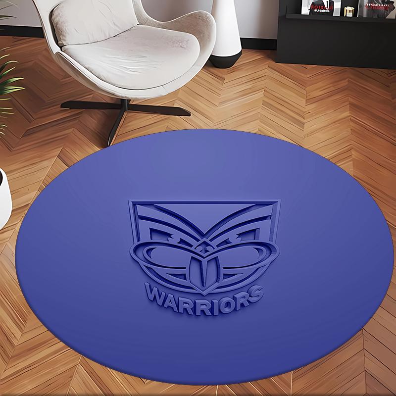 New Zealand Warriors (14) Round Office Rug Decorative Floor Rug for Office Bedroom Living Room and Home Space