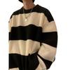 Pull rayé à col rond pour homme - Coupe ample, Tricot tendance Automne/Hiver