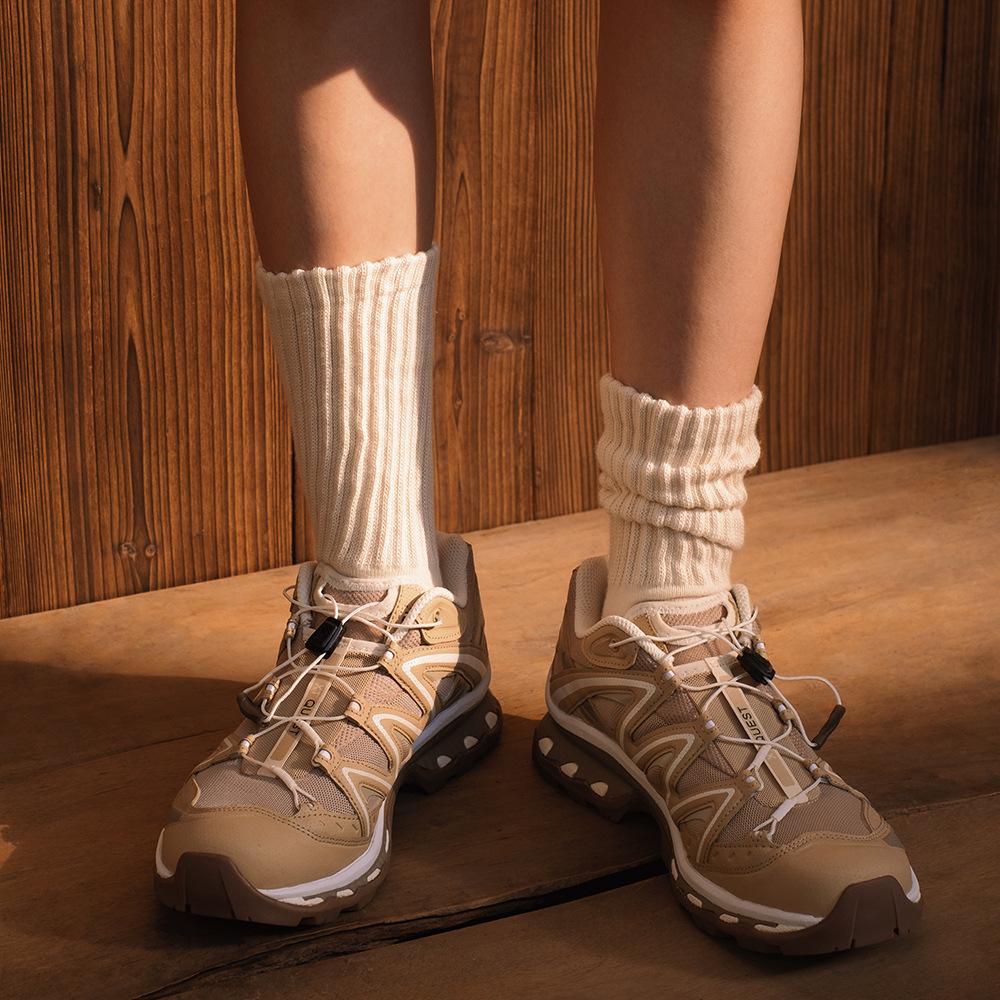 3 Paar lange Retro-Sportsocken aus Baumwolle für Damen und Herren.