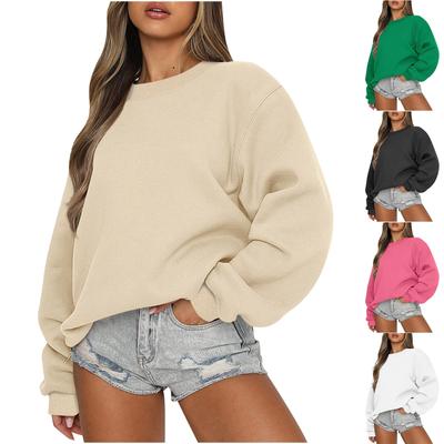 Women  Winter Tops Women's Long Sleeve Sweatshirt Casual Crewneck Loose Fit Pollover Fleece Tops
