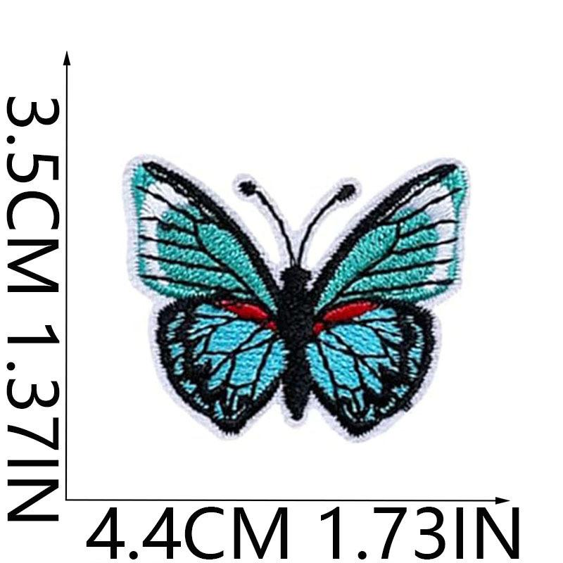Cartoon Exquisite Butterfly Embroidery Cloth Sticker Colorful Butterfly Patch Sticker Clothes Bag Decoration Blue Butterfly Chapter Boy