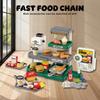 Children's Pretend Play Toy Simulated Hamburger Fast Food Counter Mini Set Gift