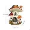 Mushroom House Statue Solar Light Figurine Lamp Decorative Craft Durability Resin Sculpture Outdoor