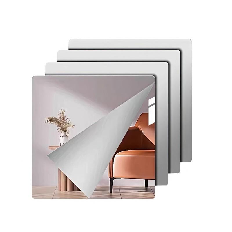 Clear reflection thick acrylic mirror sticker shatterproof safe rounded corners DIY for rental homes and dormitories