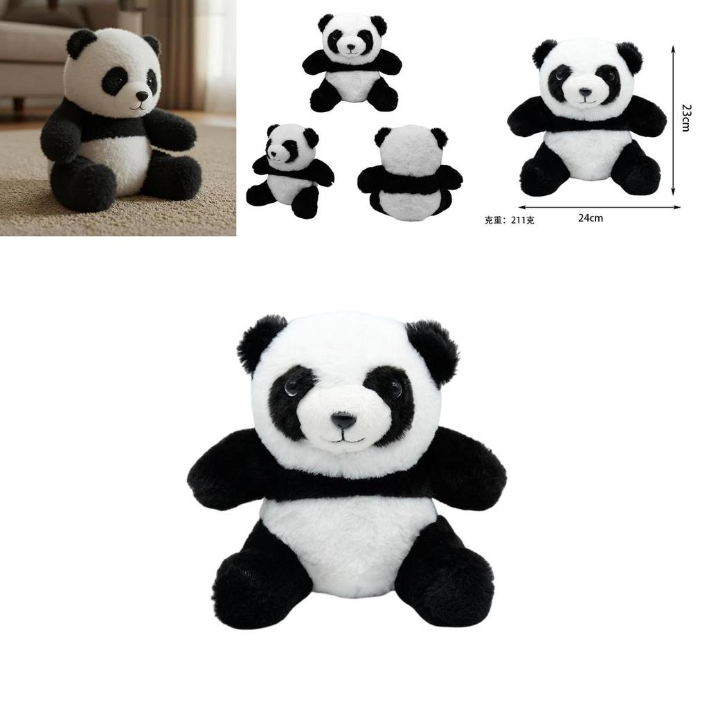 Panda Plush Toy With Soft Crystal Velvet Material For Gifts And Collectors