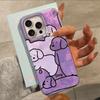 Couple Funny Dog Line Phone Case For Apple iphone 16 15 14 13 Pro Max 16e 16plus 12 7 8 Plus XR Shockproof Silicone Funda Cover