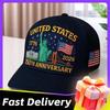 Men Women Baseball Caps US 250th Anniversary Cap Adjustable Retro Washed Patriotic Cap US 250th Anniversary Sports Trucker Hat