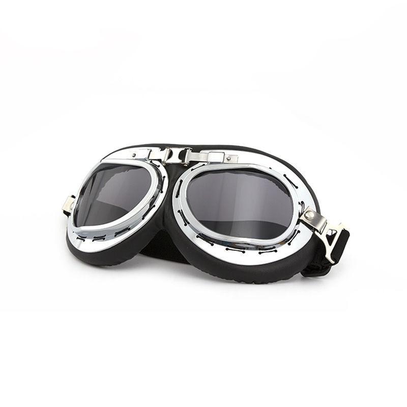 Óculos de sol esportivos para comércio exterior à vista, à prova de vento e poeira, capacete de karting e motocicleta, óculos de pilotagem retrô à prova de vento