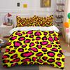 Pink and Black Leopard-print. Bedding Sets Duvet Cover Sets Duvet Covers Pillowcases(1 * Duvet Cover 2 * Pillowcases Without Duvet Insert)
