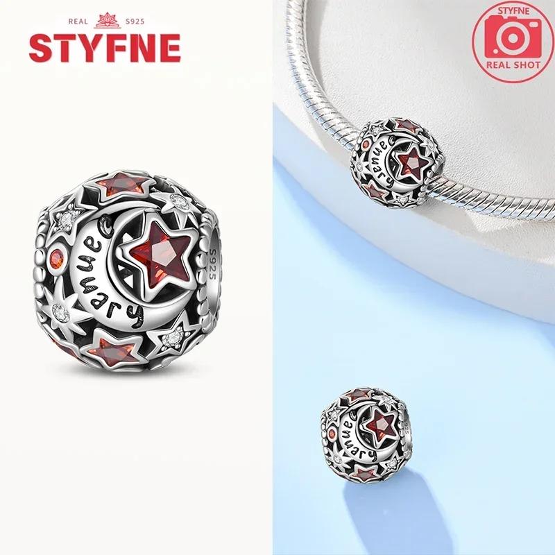 

Pendants Woman Star Moon Round Twelvemonth Copper Original Charms Beads Fit Bracelet Women Jewelry Diy Fine Gifts Accessory