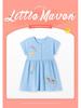 Robe d'été cartoon pour filles Little Maven - Jolie jupe à manches courtes style européen et américain