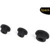 Voodonala Rubber Tailgate Plugs Sets for Jeep Wrangler JL JLU 2018-2024, Removed Tire Carrier Bumper Anti-dust Waterproof, Black, 3 Pack