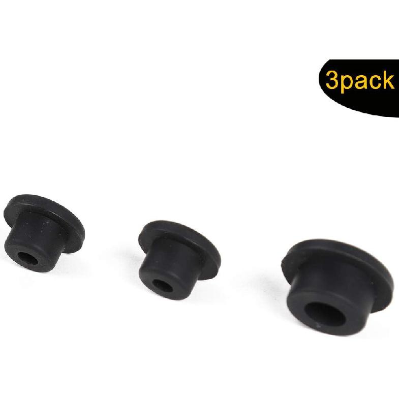 Voodonala Rubber Tailgate Plugs Sets for Jeep Wrangler JL JLU 2018-2024, Removed Tire Carrier Bumper Anti-dust Waterproof, Black, 3 Pack
