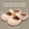 Thick soled cool slippers for women in summer, cute hole shoes for women to wear outdoors in summer