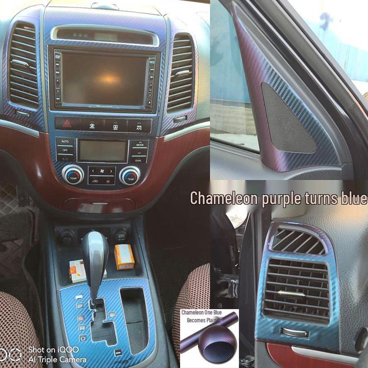 06-12 Hyundai Santa Fe Interior Gear and Air Outlet Stickers & Center Console Color Film