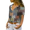 Summer Women's Casual Short-sleeved Lapel Shirt with Many Cat Prints Tops Personality Fashion Clothing