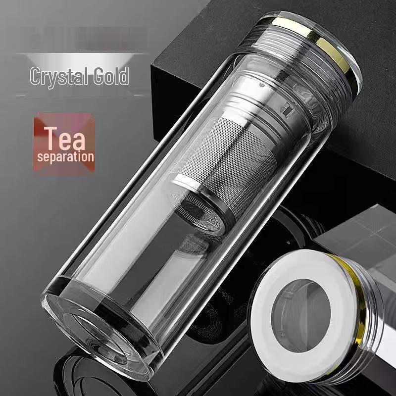 Yisijia Double-Layer Heat-Resistant Tea Infuser Glass Mug