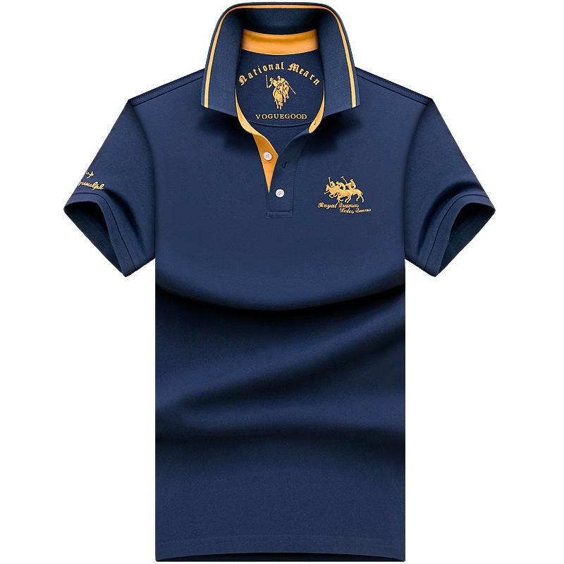 The BAY Paul Heren High-End Poloshirt - Zomer Korte Mouw Revers, Puur Katoen, Plus Size Beschikbaar XXL (160-175 jin)