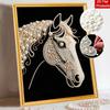 DIY Pearl Diamond Art Painting Kits for Adult and Beginners,Elegant Horse Sparkling Painting Craft Home Wall Decor Handmade Gift
