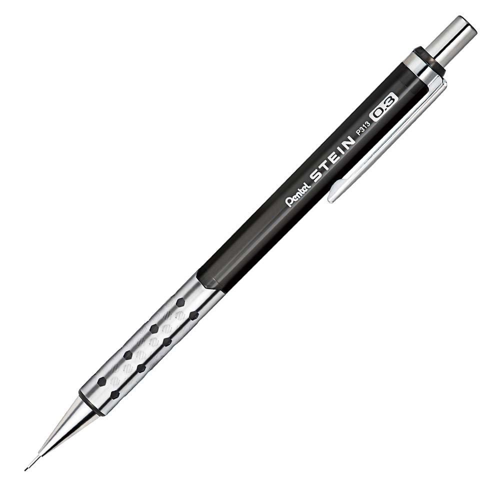 

Pentel Pack of Mechanical Pencils Stein Sharp Clear Black Body 0.3mm XP313-CA