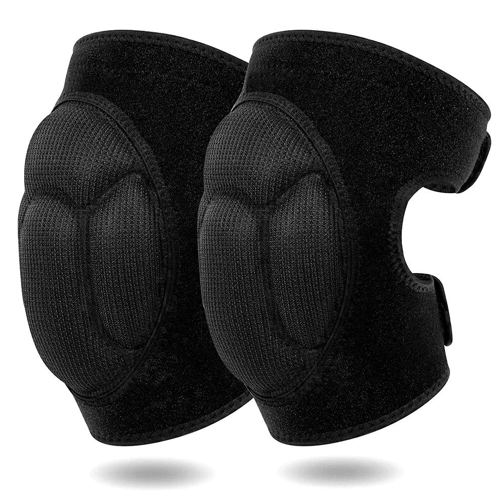 1pair Sports Anti-collision Sponge Anti-fall Knee Pads Football Basketball Fitness Roller Skating Protective Gear Anti-fall