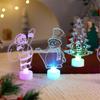 Illuminated LED Acrylic Christmas Decoration Tabletop Ornament Christmas Decorative Nightlight For Home Office Bedroom