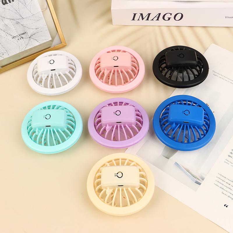 Usb Charging Fan 360° Rotating Small Fan Cooling Fan Portable Fan For Children Summer Fan Hat Accessories