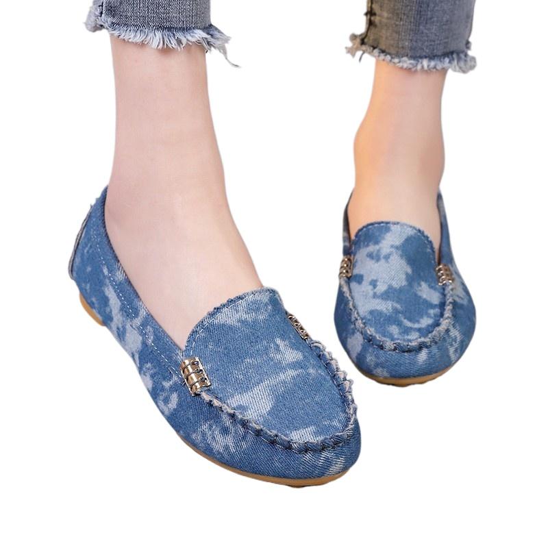 Fashion New Spring/Autumn Women's Flats Round Toe Flat Shoes for Women Slip-on Mid-top Shoes Outdoor Fashion Anti-slip Platform Loafers