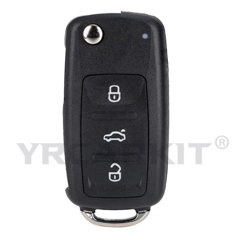 Folding Flip Remote Key Fob Case Shell For Volkswagen Vw Skoda Golf Passat Polo Jetta Touran Bora Sharan 2/3/4 Btn Cover