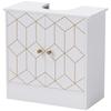 Under Sink Bathroom Cabinet, Under Sink Cabinet with Adjustable Shelf and Open Compartment for Basin with or without Pedestal, 60 x 30 x 60cm, White
