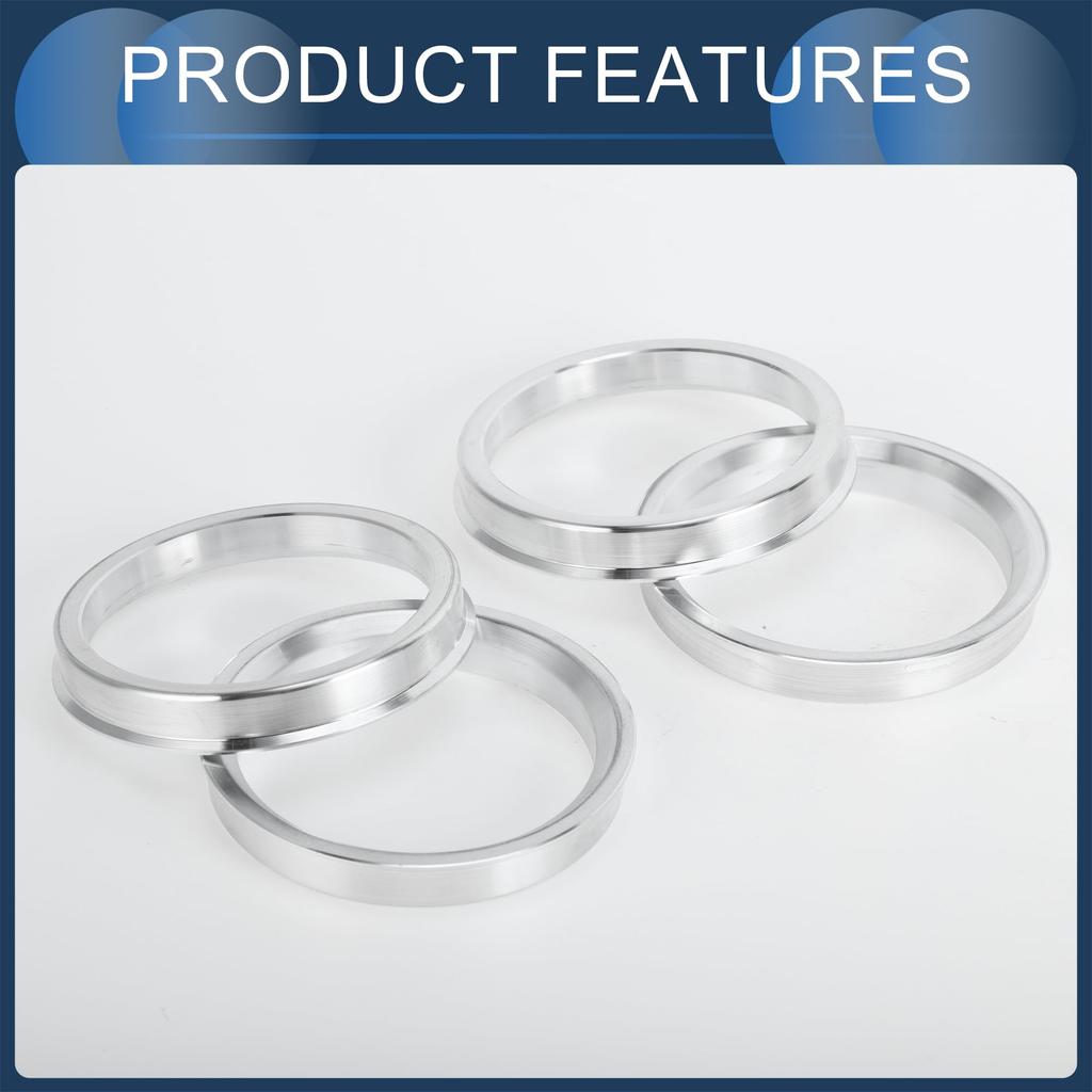 INFINAUTO Hub Centric Rings 57.1mm Inner To 66.6mm Outside Diameter Vehicle Wheel Hub Rings Aluminum Alloy 4pcs