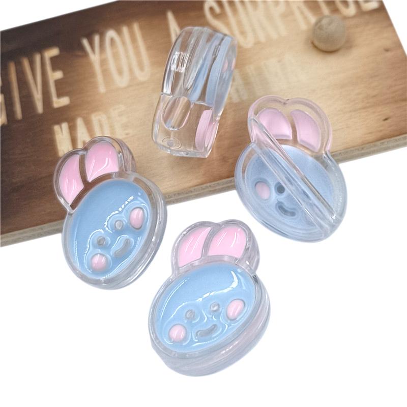 4Pcs 20*26mm Jewelry Making DIY For Necklace Bracelet Acrylic Rabbit Pendant Loose Beads