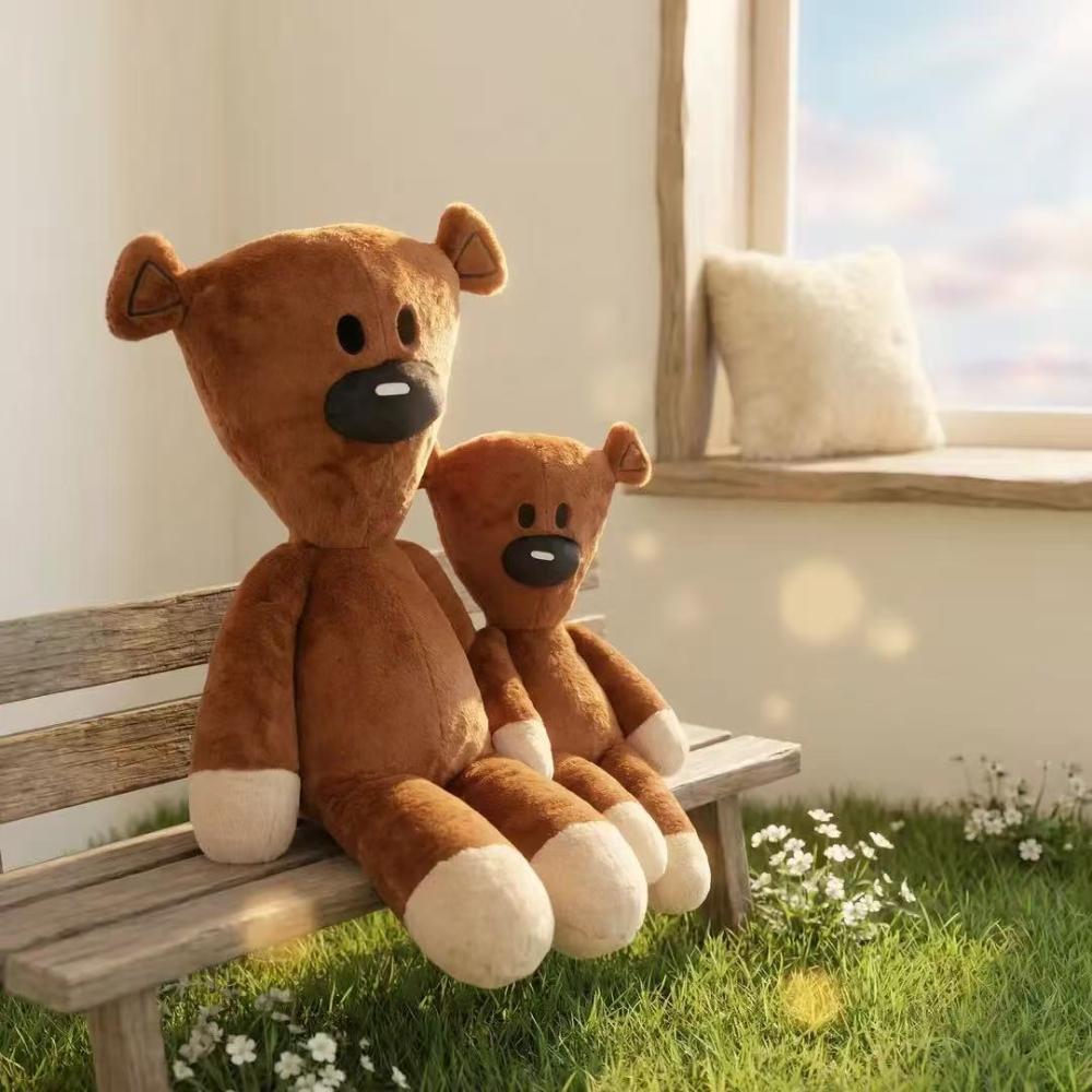 Mr.Bean Movie Teddy Bear Stuffed Plush Doll, Soft Fluffy Bean Bear Sleep Pillow for Infant Comfort Birthday Present