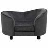Canapé pour animal - vidaXL - Gris foncé - 69x49x40 cm - Peluche - Intérieur