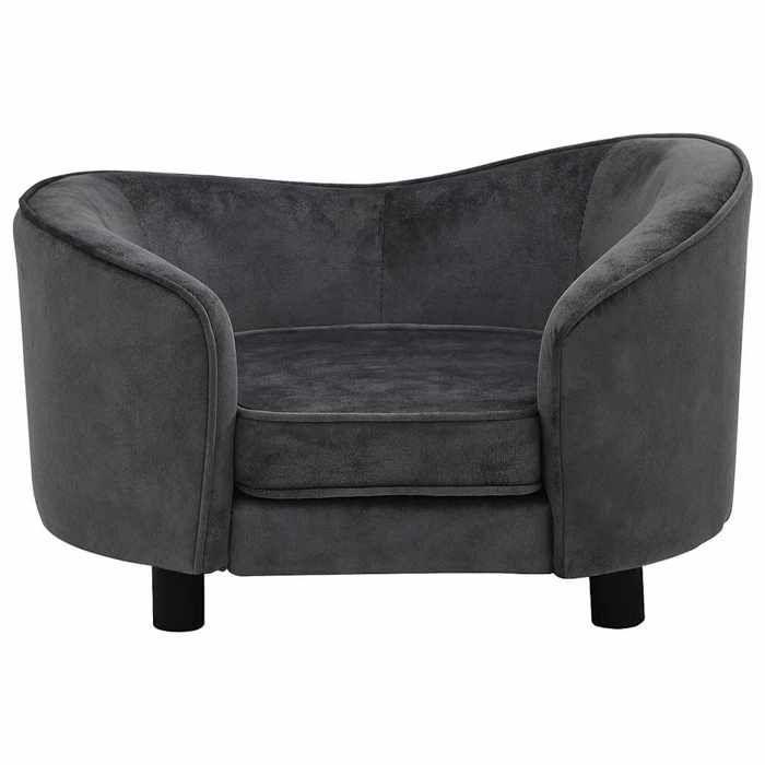 Canapé pour animal - vidaXL - Gris foncé - 69x49x40 cm - Peluche - Intérieur