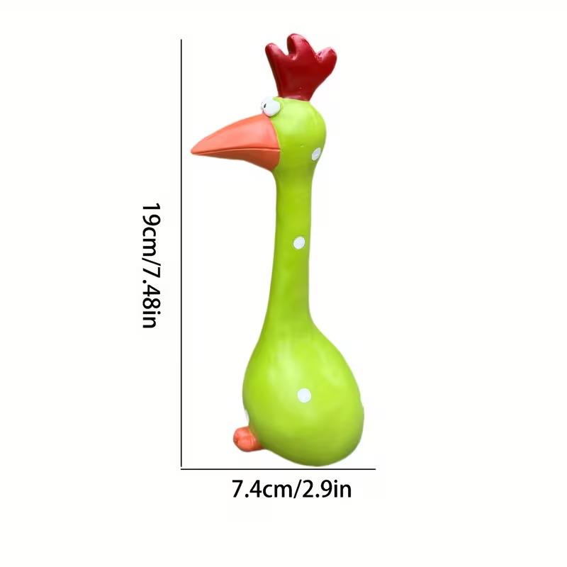 Whimsical Polka Dot Rooster Statue Resin Animals Collectible Figurines Indoor Outdoor Garden Decor Gift Expressing Joy