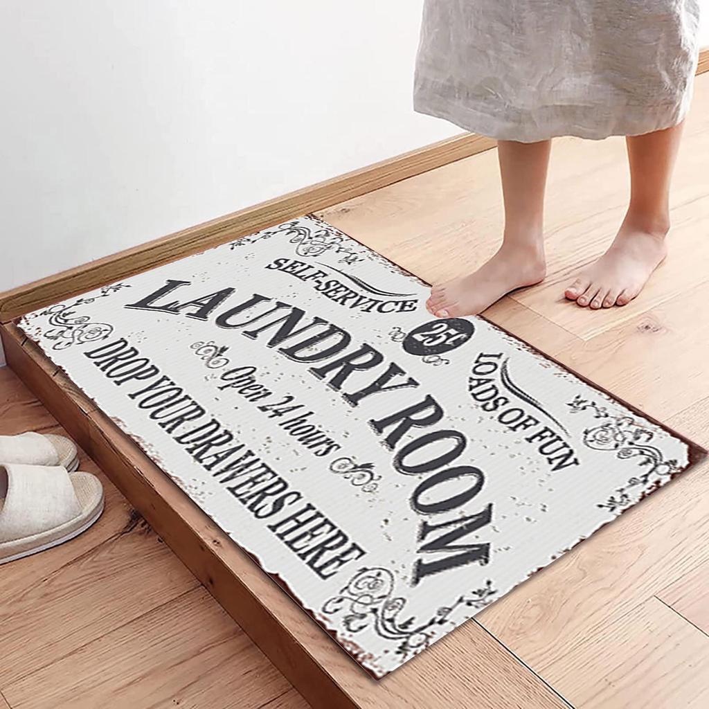 Waschküchen-Teppich, rutschfest, Bauernhaus, Küche, Fußmatten, Badezimmer, Waschküche, dekoratives Zubehör