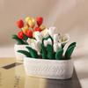 1:12 Dollhouse Miniature Tulip Potted Plant Flowerpot Bonsai Garden Model Decor Toy Doll House Accessories