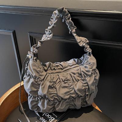 Fashion Personality Design Sense Folded Tote Bag Women's Leisure Lazy Wind Commuter Large Capacity Messenger Bag