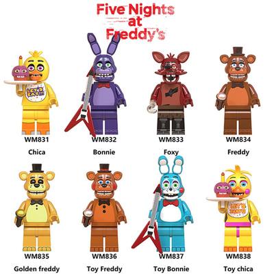 FNAF Series Compatible Fazbear / Bonnie / Chica / Foxy / Freddy Minifigures For Kids Toys