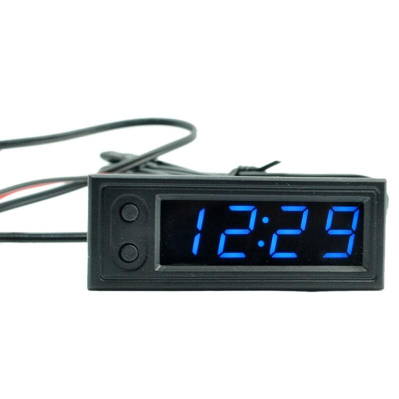 Ceas Auto Voltmetru LED Display digital PP DC 5-27V Interior 1 buc Roșu 12V